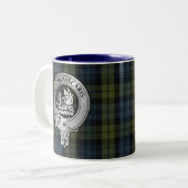 Tasse 2 Couleurs Clan Campbell Crest & Tartan (Devant gauche)
