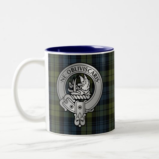 Tasse 2 Couleurs Clan Campbell Crest & Tartan (Gauche)