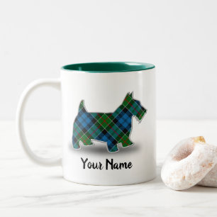 Tasse 2 Couleurs Clan écossais Colquhoun Tartan Scottish Terrier