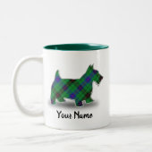 Tasse 2 Couleurs Clan écossais Davidson Tartan Scottish Terrier (Gauche)