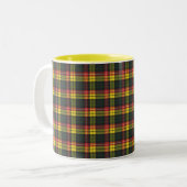 Tasse 2 Couleurs Clan écossais de Buchanan Tartan (Devant gauche)