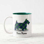 Tasse 2 Couleurs Clan écossais Douglas Tartan Scottish Terrier (Gauche)