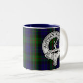 Tasse 2 Couleurs Clan Gunn Crest & Tartan (Devant droit)