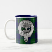 Tasse 2 Couleurs Clan Hamilton Crest & Hunter Tartan (Gauche)