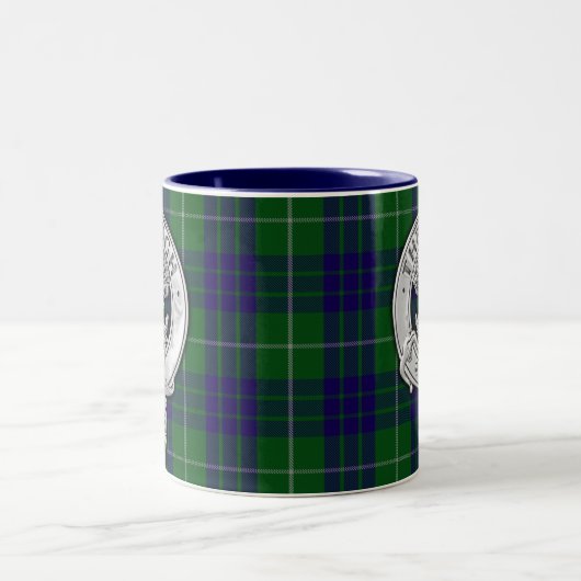 Tasse 2 Couleurs Clan Hamilton Crest & Hunter Tartan (Centre)