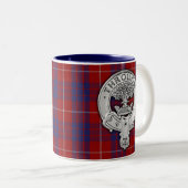 Tasse 2 Couleurs Clan Hamilton Crest & Tartan (Devant droit)