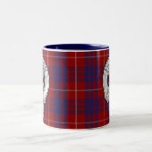 Tasse 2 Couleurs Clan Hamilton Crest & Tartan (Centre)
