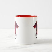 Tasse 2 Couleurs Clan Leslie Red Tartan Scottish Terrier (Centre)