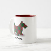 Tasse 2 Couleurs Clan MacCulloch Tartan Scottish Terrier (Devant gauche)