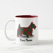 Tasse 2 Couleurs Clan MacCulloch Tartan Scottish Terrier (Gauche)