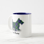 Tasse 2 Couleurs Clan MacEwen Tartan Scottish Terrier (Devant gauche)