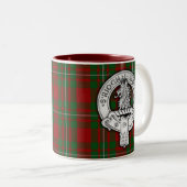 Tasse 2 Couleurs Clan MacGregor Crest & Tartan (Devant droit)
