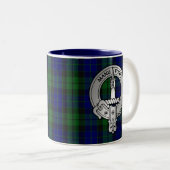 Tasse 2 Couleurs Clan MacKay Crest & Tartan (Devant droit)