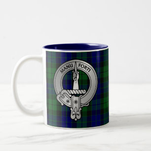 Tasse 2 Couleurs Clan MacKay Crête & Tartan