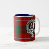 Tasse 2 Couleurs Clan MacKinnon Crest & Tartan (Devant droit)
