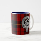 Tasse 2 Couleurs Clan Wallace Crest & Tartan (Devant droit)