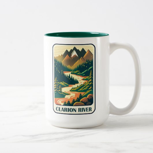 Tasse 2 Couleurs Clarion River Pennsylvania Colors (Droit)