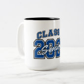 Tasse 2 Couleurs Class of 2026 Senior Pride Typography  (Devant gauche)