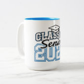 Tasse 2 Couleurs Class of 2026 Senior Pride Typography  (Devant gauche)