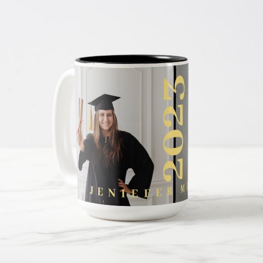 Tasse 2 Couleurs classe 2025, classe 2026 graduation (Devant gauche)