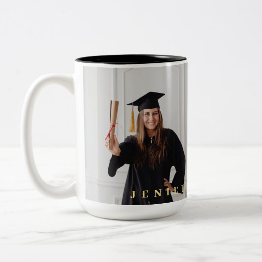 Tasse 2 Couleurs classe 2025, classe 2026 graduation (Gauche)