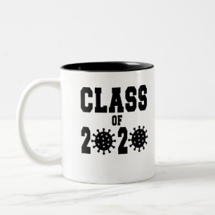 Tasse 2 Couleurs Classe de diplômes 2020 pour le virus de Corona