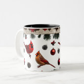 Tasse 2 Couleurs Classic Cardinal Birds Nordic Knit Two-Tone (Devant gauche)