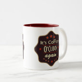 Tasse 2 Couleurs Classic Custom Text Retro Label (Devant droit)