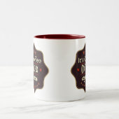 Tasse 2 Couleurs Classic Custom Text Retro Label (Centre)