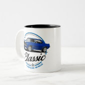Tasse 2 Couleurs Classic de Camaro Bleu (Devant gauche)