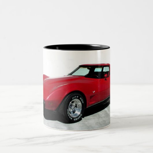 Tasse 2 Couleurs Classic de la Corvette rouge 1979 (Centre)