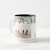 Tasse 2 Couleurs Classic Elegance Christmas Holiday Two Photo (Devant gauche)