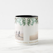 Tasse 2 Couleurs Classic Elegance Christmas Holiday Two Photo (Centre)