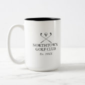 Tasse 2 Couleurs Classic Golf Club Nom Personnalisé (Gauche)
