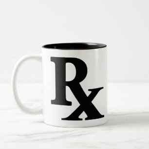 Tasse 2 Couleurs Classic Rx Pharmacie Icône imprimer le cadeau du p