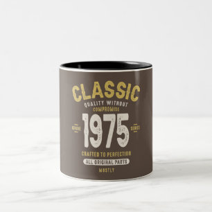 Tasse 2 Couleurs Classique 1975 - 47e anniversaire Retro Vintage
