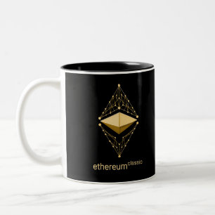 Tasse 2 Couleurs Classique d'Ethereum fait d'or