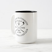Tasse 2 Couleurs Classique Moderne de Golf sur Mesure avec un Trou  (Devant gauche)