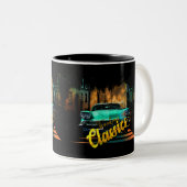 Tasse 2 Couleurs Classiques intemporels Retro Car (Devant droit)