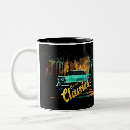 Tasse 2 Couleurs Classiques intemporels Retro Car (Gauche)