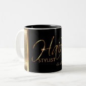 Tasse 2 Couleurs Classy Hair Stylist - Or et Noir (Devant gauche)
