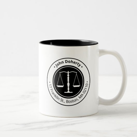 Tasse 2 Couleurs Classy Scales of Justice | Law Firm (Droit)