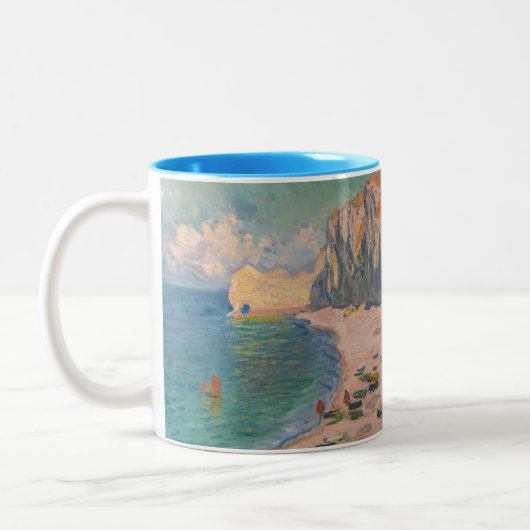 Tasse 2 Couleurs Claude Monet - Etretat : Plage et Falaise d'Amont (Gauche)