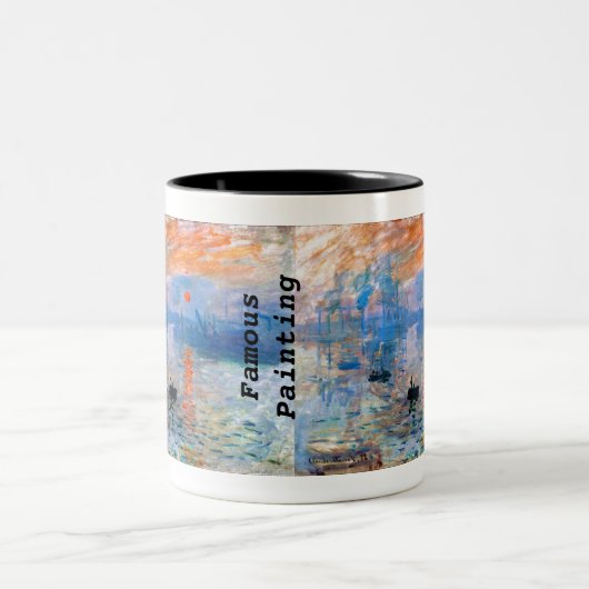 Tasse 2 Couleurs Claude Monet Impression, Sunrise (1872) (Centre)