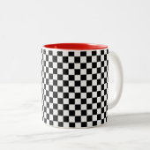 Tasse 2 Couleurs Clavier Classique Noir Et Blanc (Devant droit)