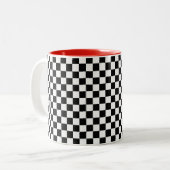 Tasse 2 Couleurs Clavier Classique Noir Et Blanc (Devant gauche)
