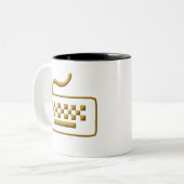 Tasse 2 Couleurs Clavier d'ordinateur (Devant gauche)