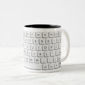 Tasse 2 Couleurs Clavier d'ordinateur géant QWERTY lettres nouveaut (Devant droit)