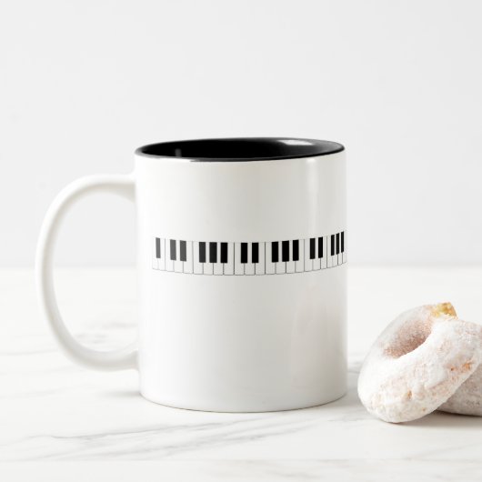 Tasse 2 Couleurs Clavier pour piano (Avec donut)