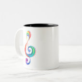 Tasse 2 Couleurs Clé arc-en-ciel (Devant gauche)
